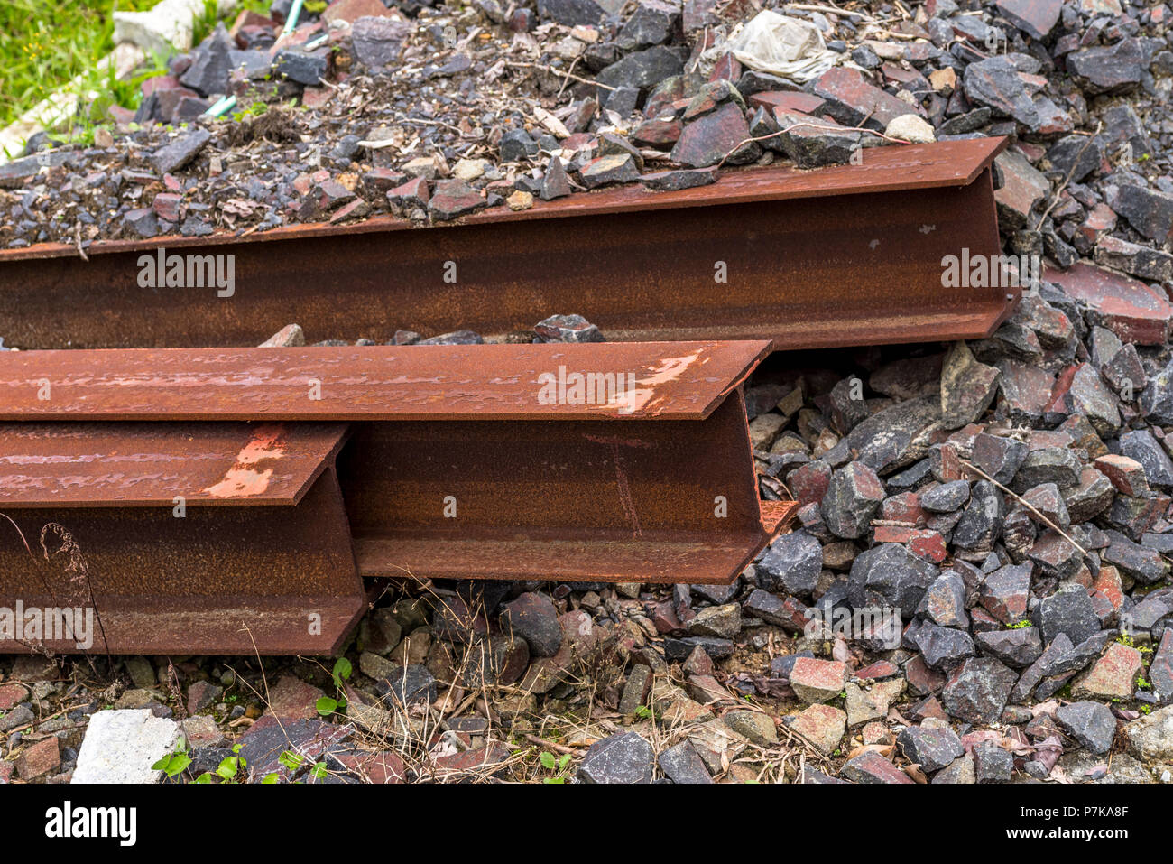 Rusty steel beams Stock Photo Alamy