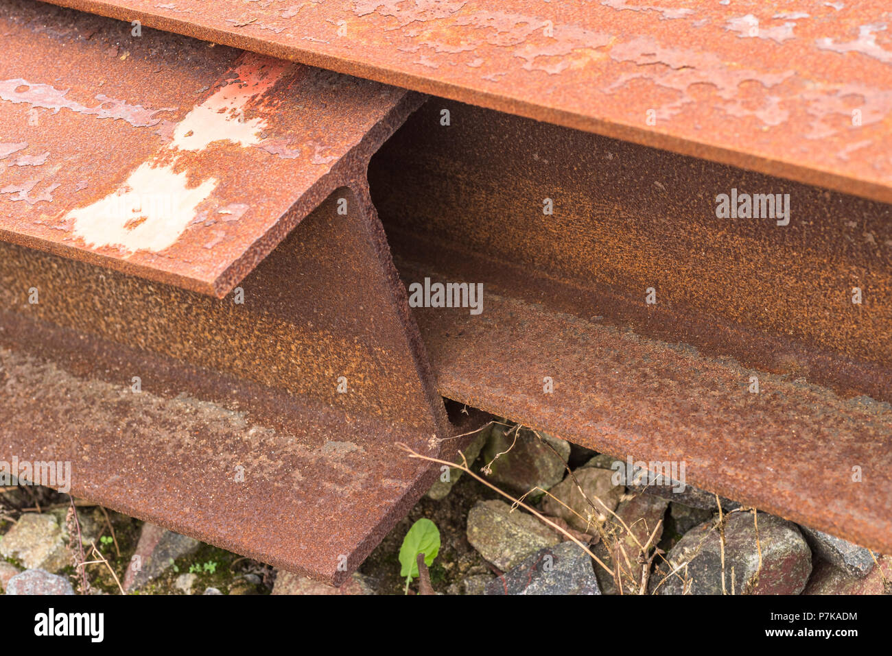 Rusty steel beams Stock Photo Alamy