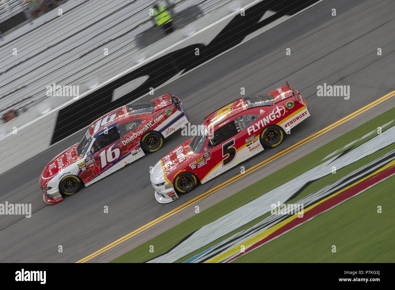 Ryan Reed 16 Daytona Beach, Florida, USA. 7th July, 2018. Ryan Reed (16) races down ...