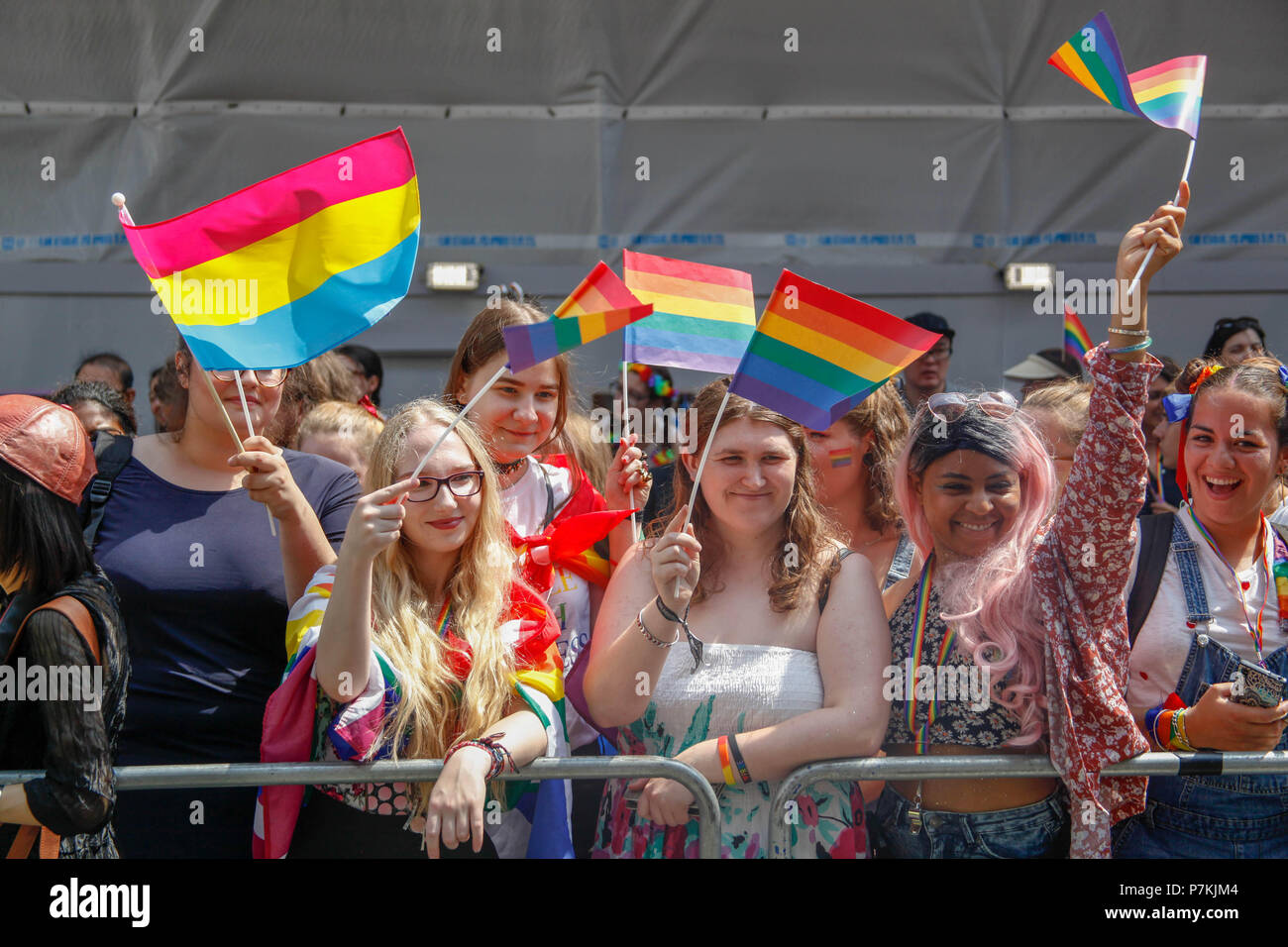 London, UK. 7th July 2018. Pride in London Participants Credit: Alex Cavendish/Alamy Live News Stock Photo