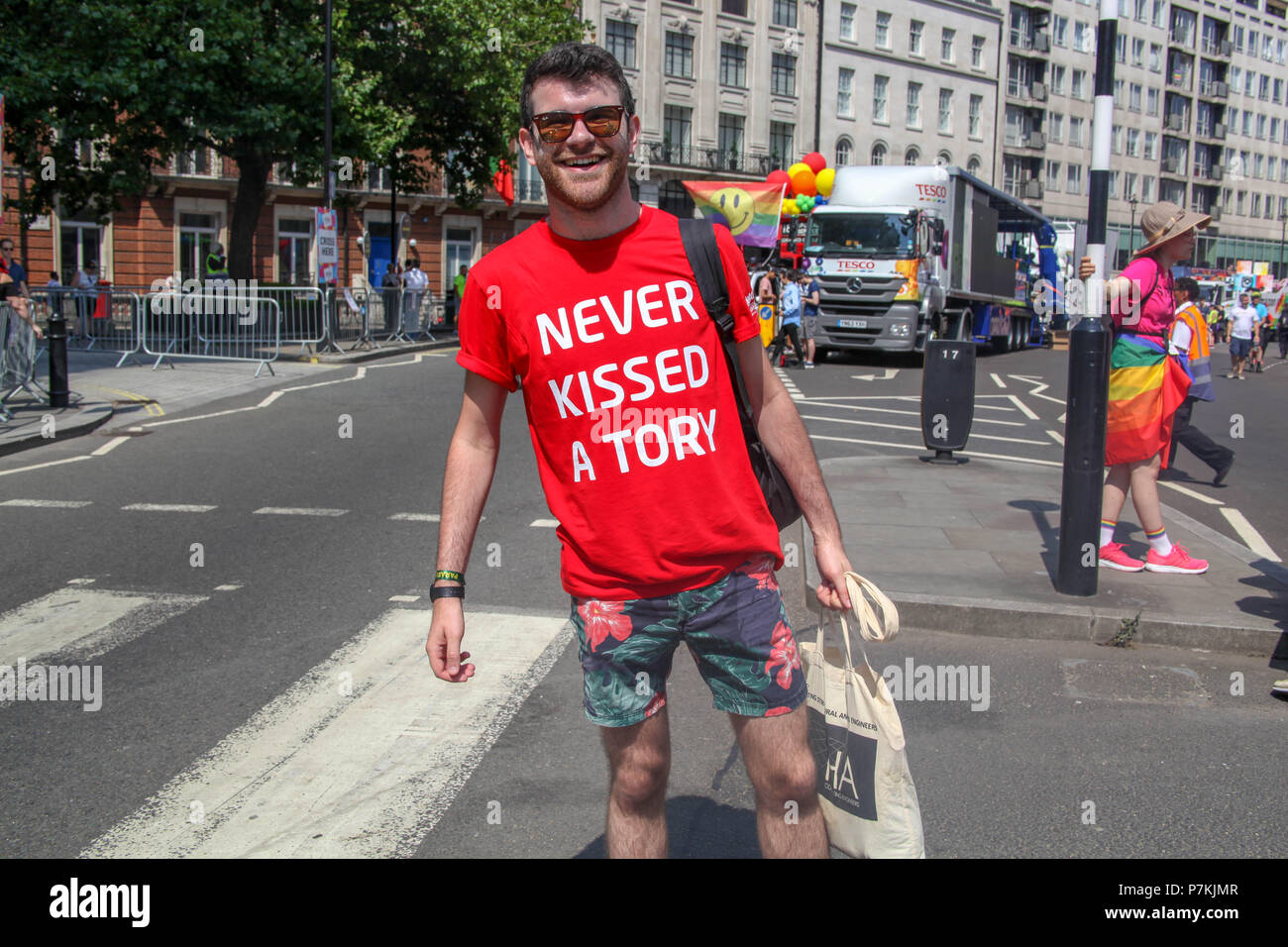 London, UK. 7th July 2018. Participant at Pride in London Credit: Alex Cavendish/Alamy Live News Stock Photo