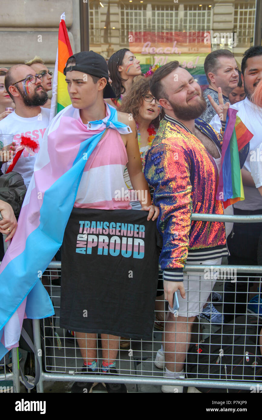 London, UK. 7th July 2018. Pride in London Participants Credit: Alex Cavendish/Alamy Live News Stock Photo