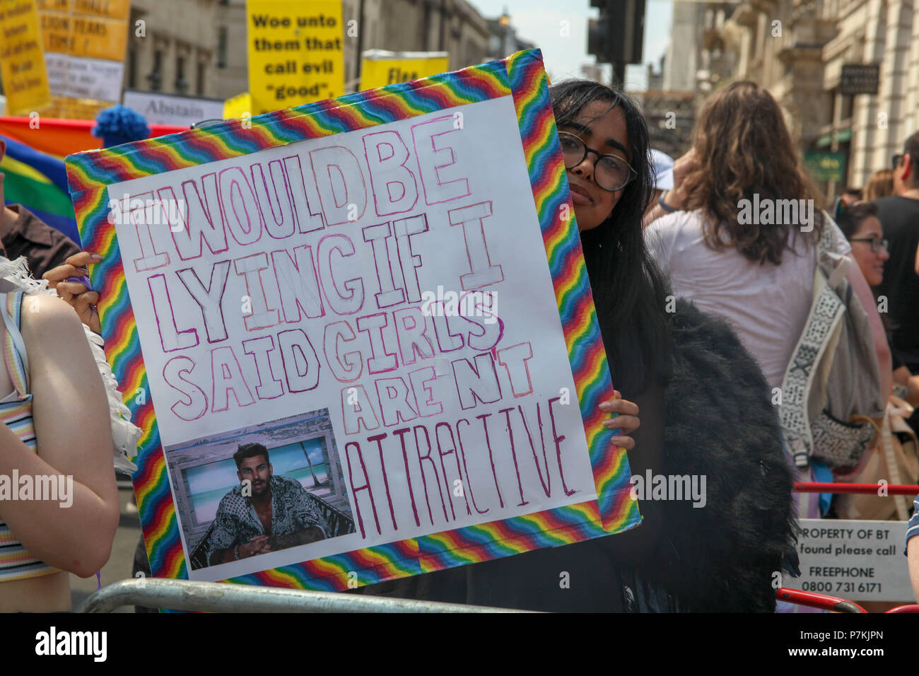 London, UK. 7th July 2018. Christian supporters of Pride in London Credit: Alex Cavendish/Alamy Live News Stock Photo