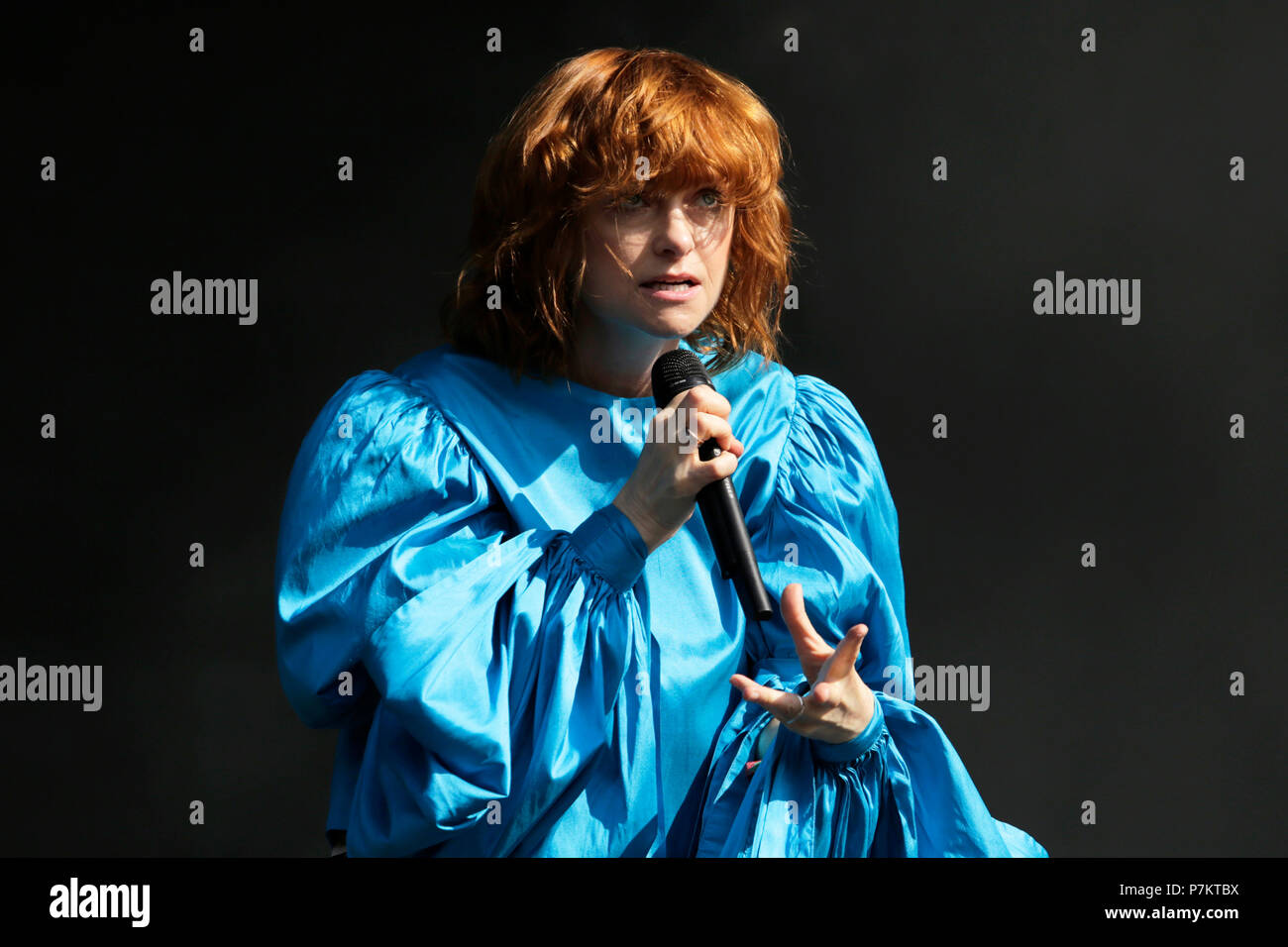 London, UK. 7 July 2018. Alison Goldfrapp of Goldfrapp performs on stage as Barclaycard present British Summer Time Hyde Park at Hyde Park on July 7, 2018 in London, England. Credit: Georgia Taylor/Alamy Live News Stock Photo