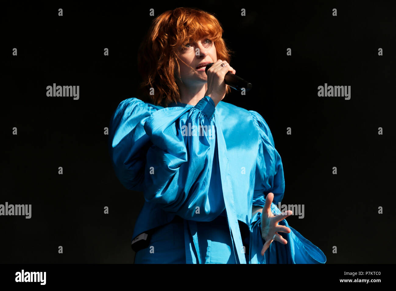 London, UK. 7 July 2018. Alison Goldfrapp of Goldfrapp performs on