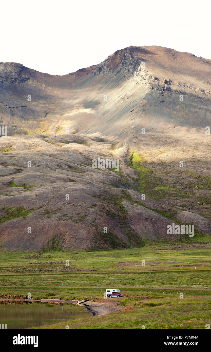 Mountains, camping, iceland, landscape Stock Photo