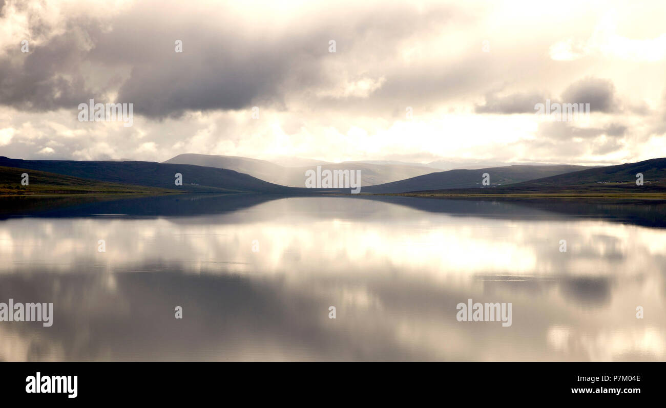 Sky, lake, Svinavatn, Iceland, landscape Stock Photo