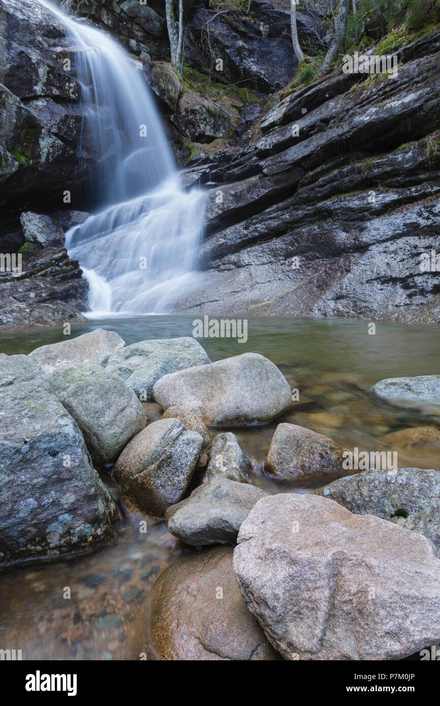 Bridal Veil Falls On Coppermine Brook In Franconia New Hampshire During The Spring Months This Waterfall Looks Great During The Spring Snowmelt And Stock Photo Alamy