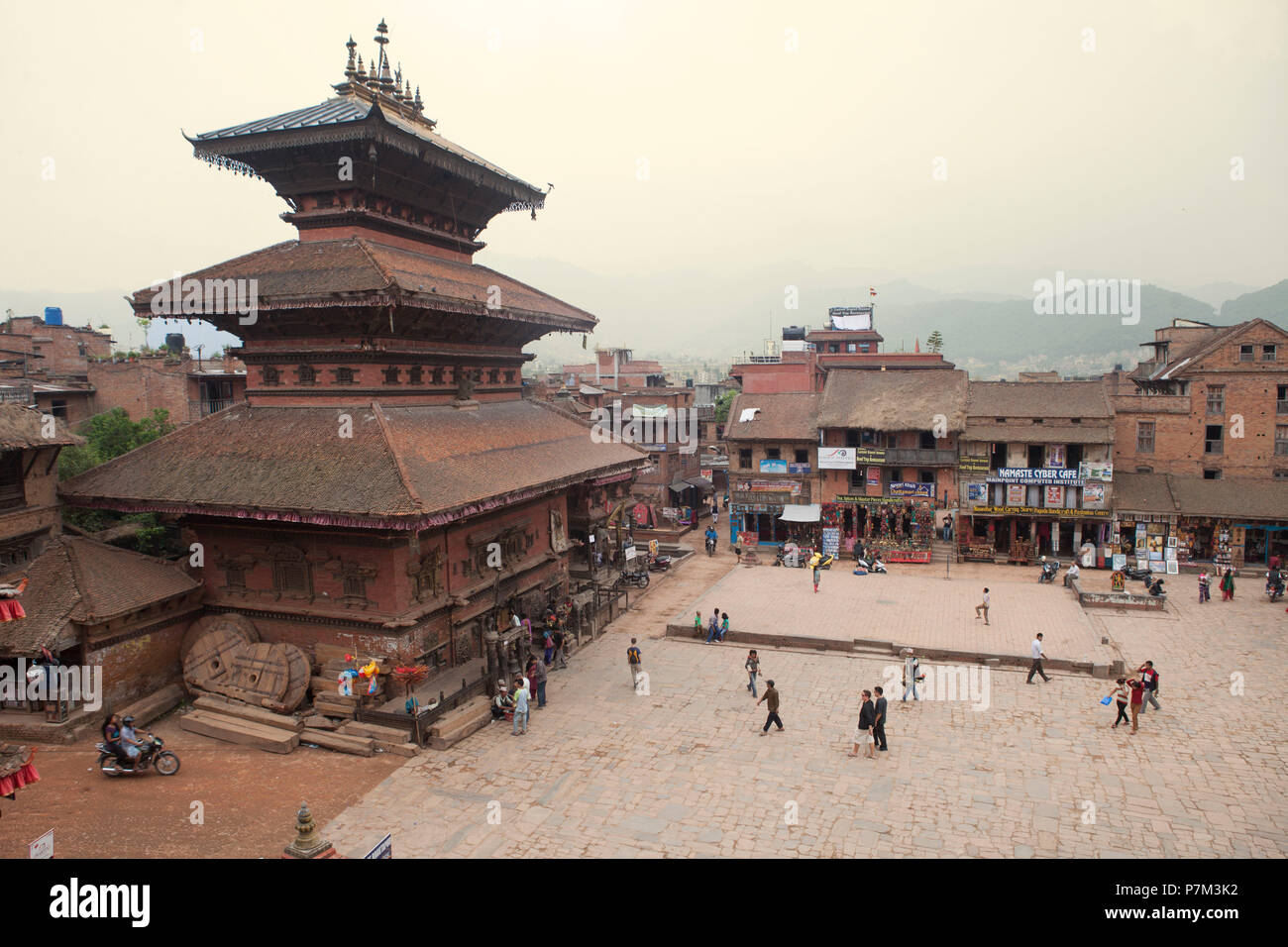 Bhairavnath Temple, Taumadhi Tole Square, Bhaktapur, Nepal Stock Photo