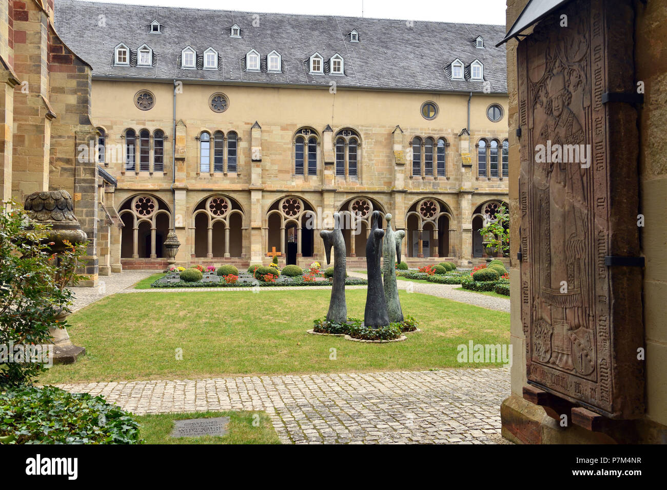 Germany, Rhineland-Palatinate (Rheinland-Pfalz), Mosel River Valley, Trier, St Peter cathedral listed as World Heritage by UNESCO, the cloister Stock Photo