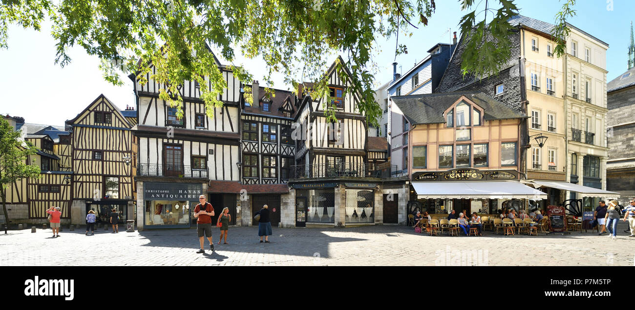 France, Seine Maritime, Rouen, Place Barhelemy Stock Photo