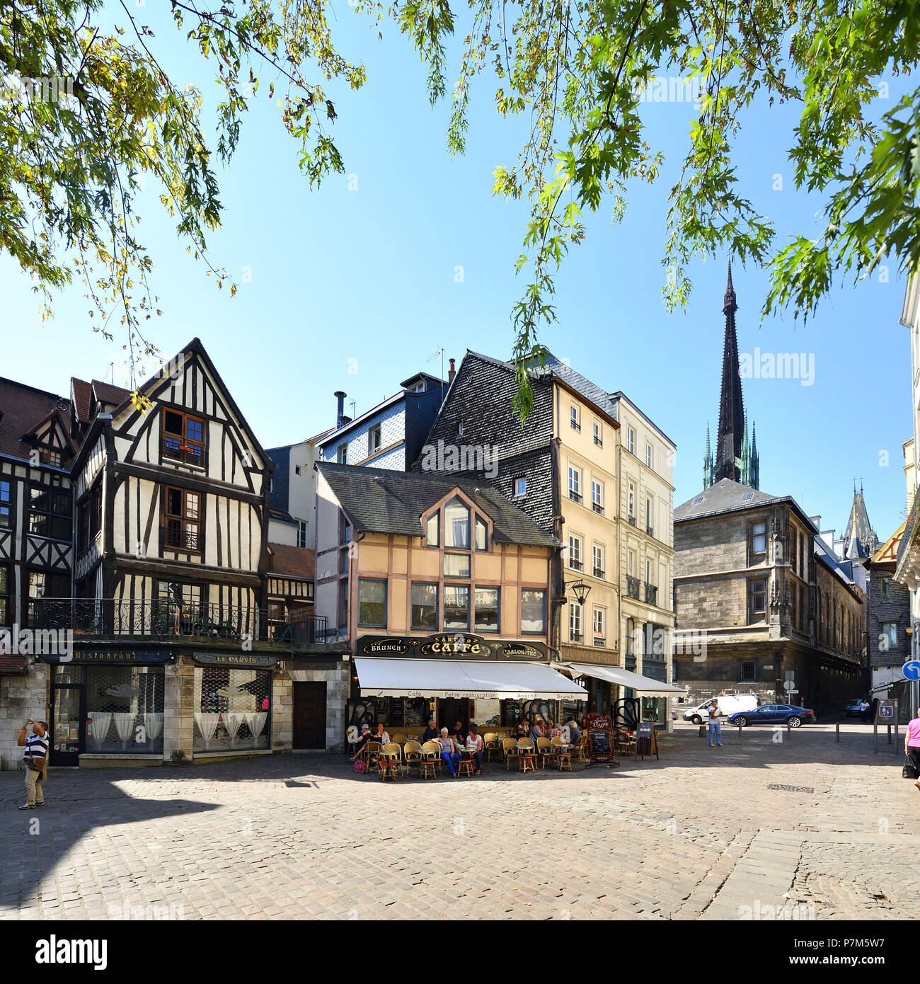 France, Seine Maritime, Rouen, Place Barhelemy Stock Photo