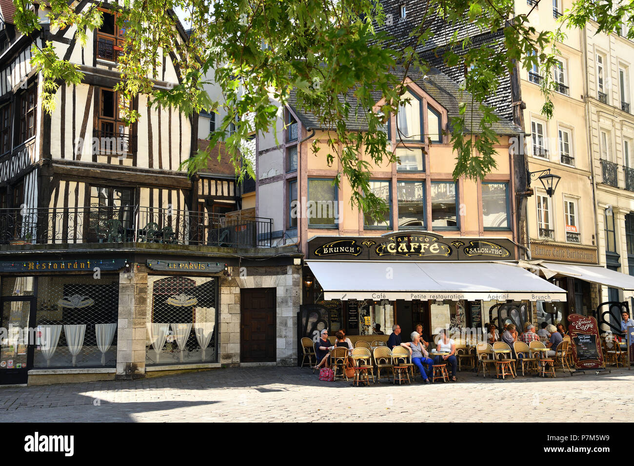 France, Seine Maritime, Rouen, Place Barhelemy Stock Photo