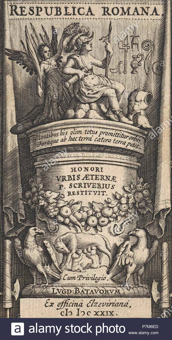 Rome crowned by Fame, Pieter Serwouters, Bonaventura Elzevier, Abraham Elzevier (I), 1629.