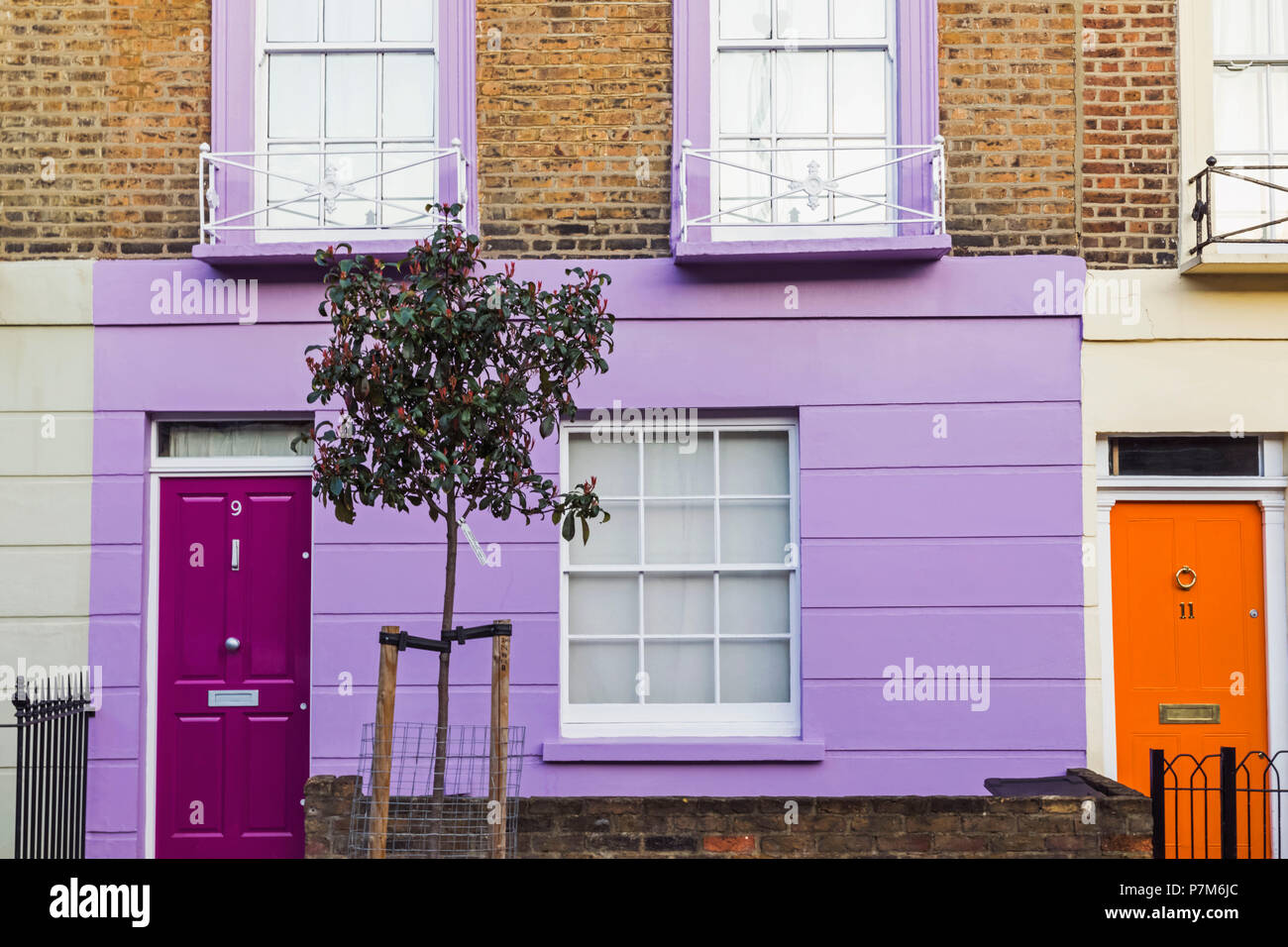England, London, Camden, Camden Town, Colourful Houses Stock Photo Alamy