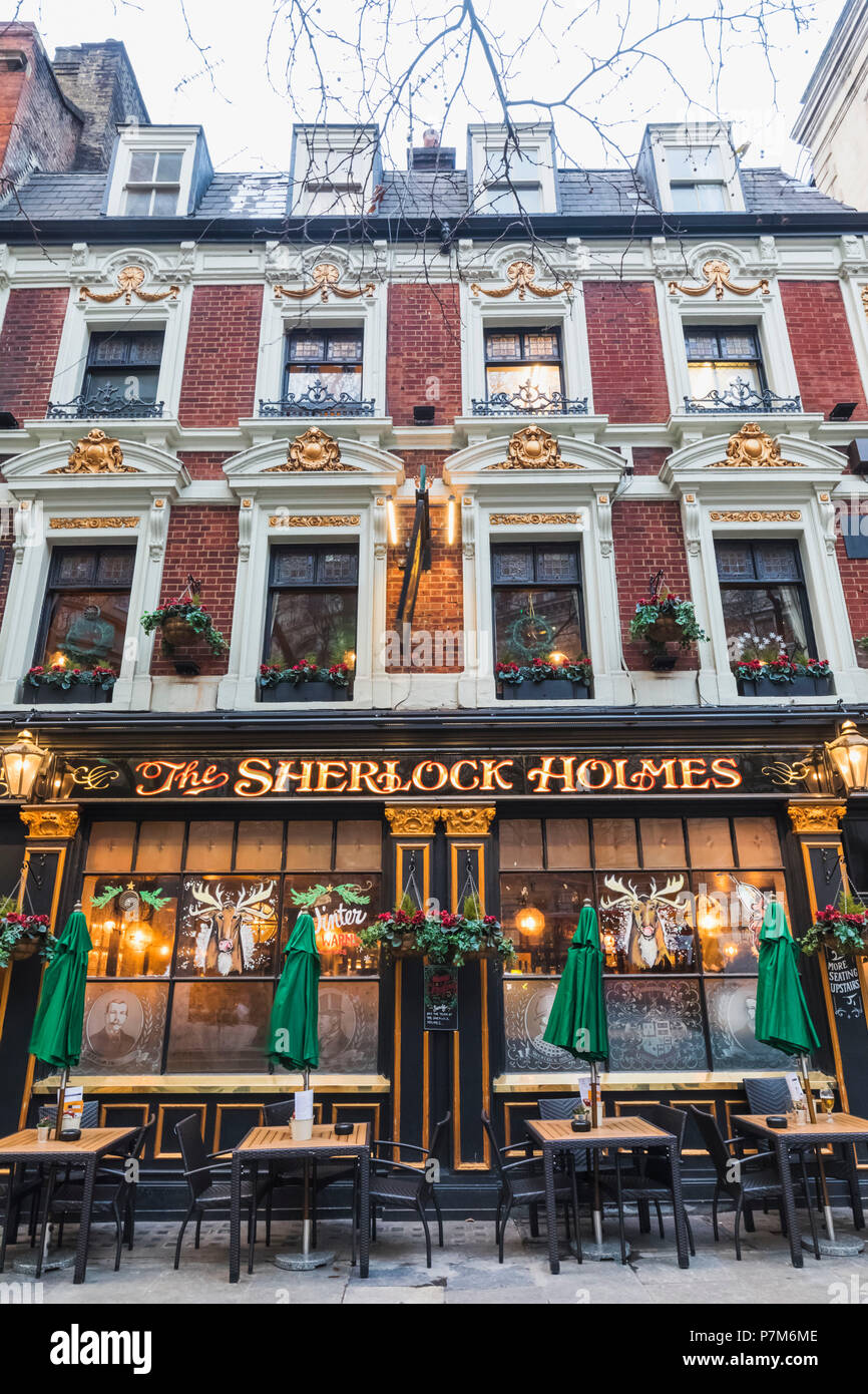 England, London, Embankment, The Sherlock Holmes Pub Stock Photo