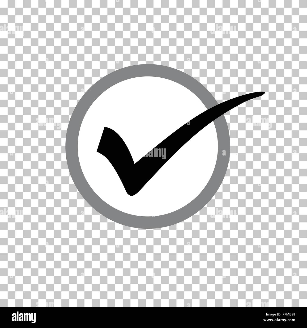 Check mark or tick sign in box. Easily editable, colorable EPS 8 vector  icon isolated on transparent background, No. 3 variant Stock Vector Image &  Art - Alamy
