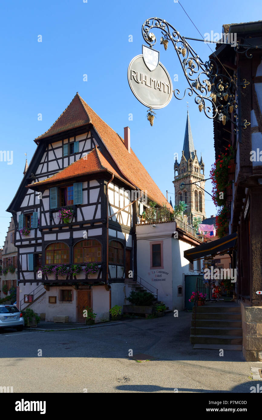 France, Bas Rhin, Alsace Wine Road, Dambach la Ville, St. Etienne Church  Stock Photo - Alamy