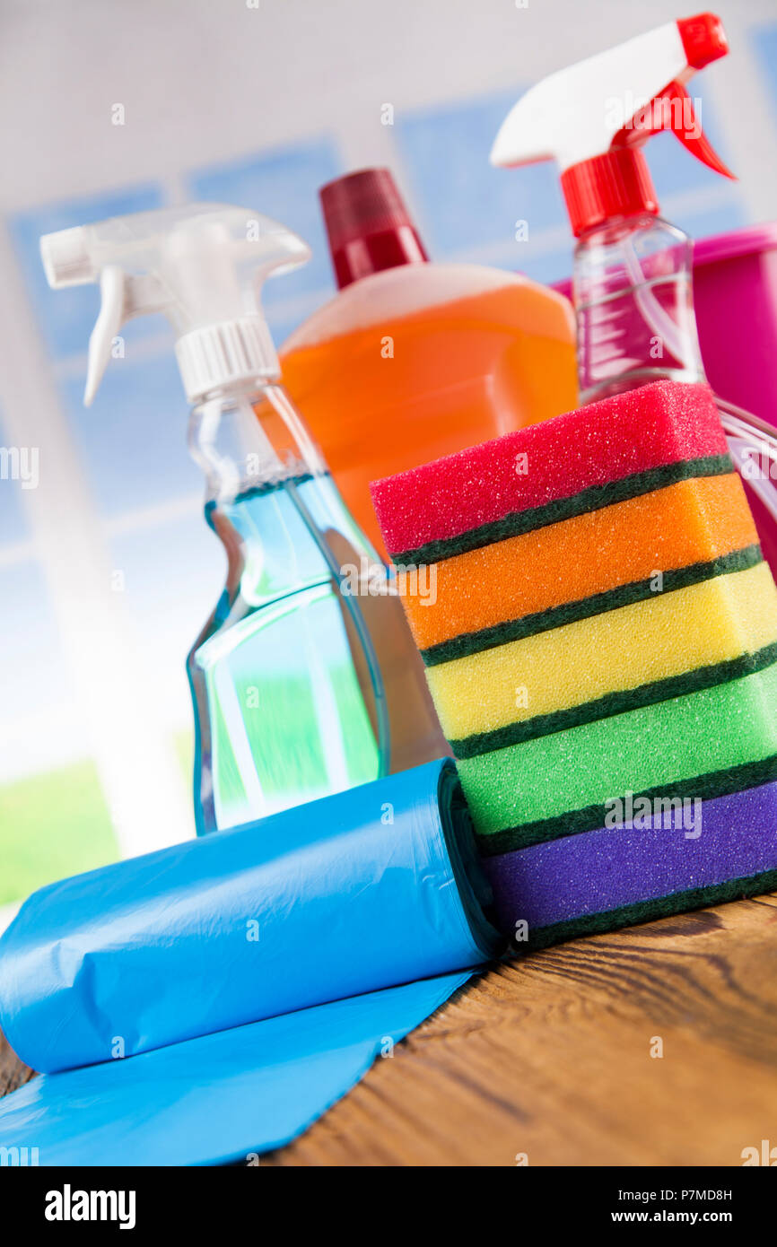 Cleaning and window background Stock Photo - Alamy