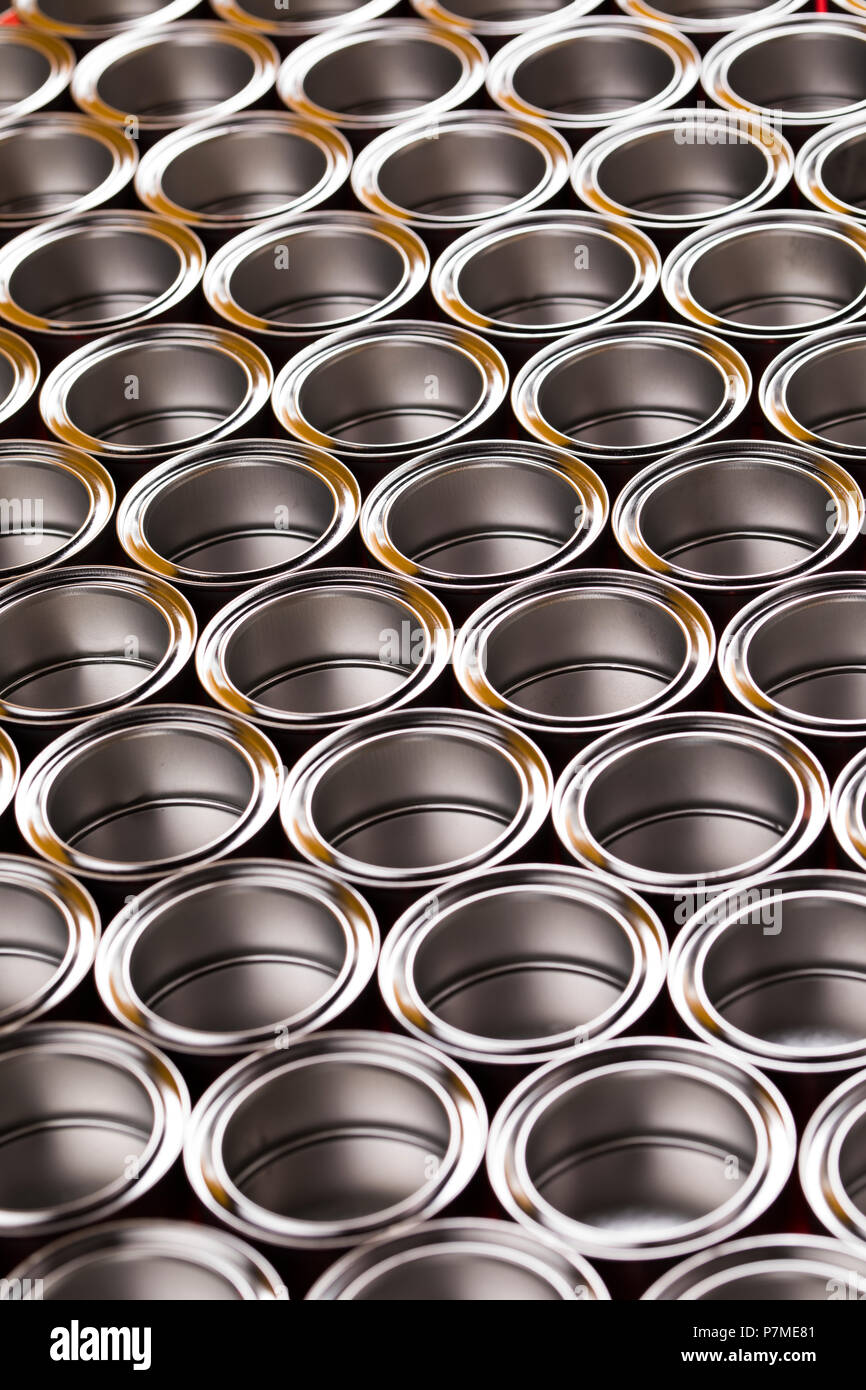 Metal tin paint cans Stock Photo Alamy