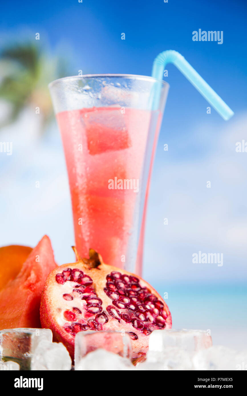 Variety of cold drinks, Summer Stock Photo Alamy