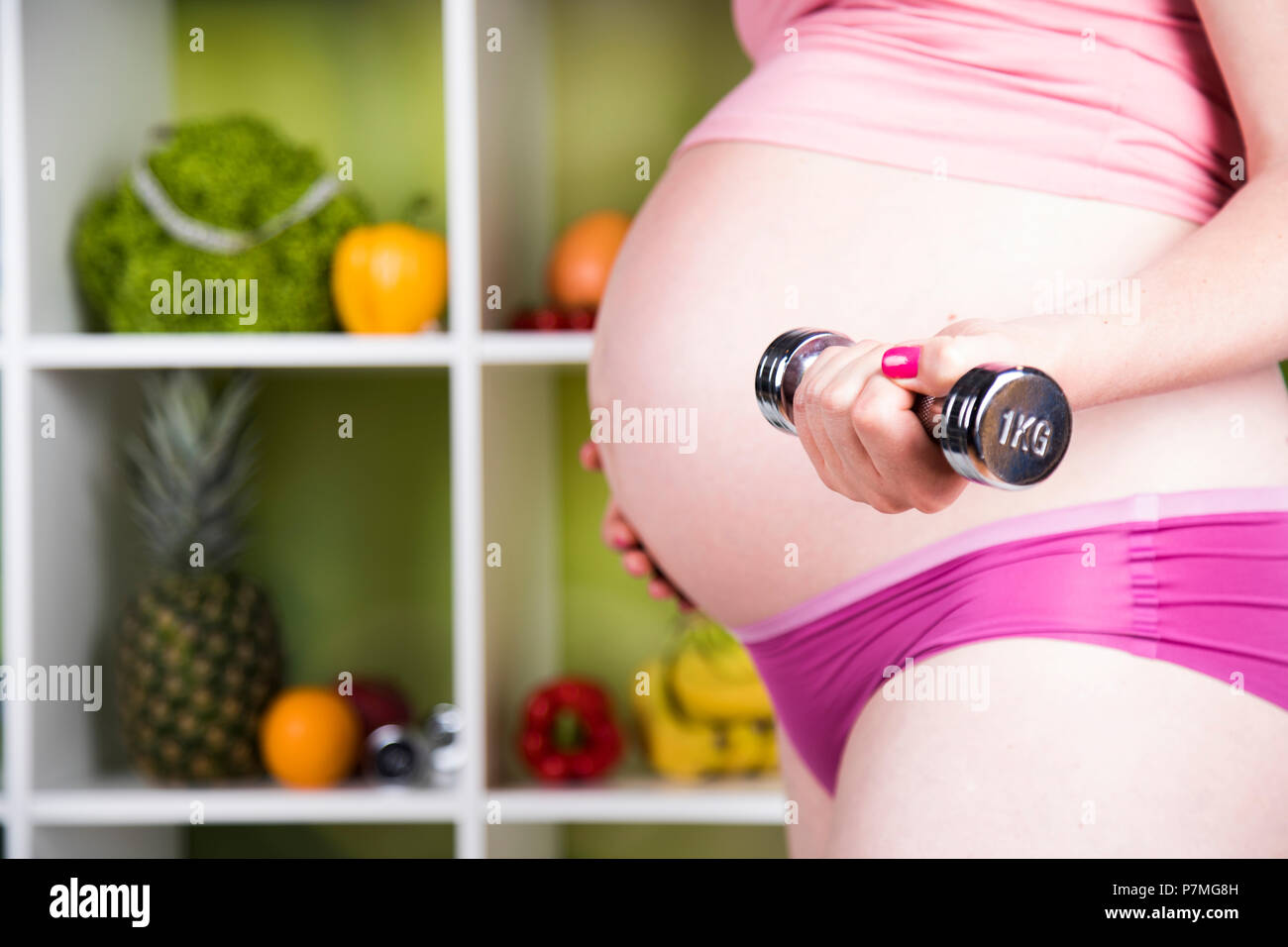 View of Fitness Pregnancy woman, healthy lifestyle concept Stock Photo - Alamy