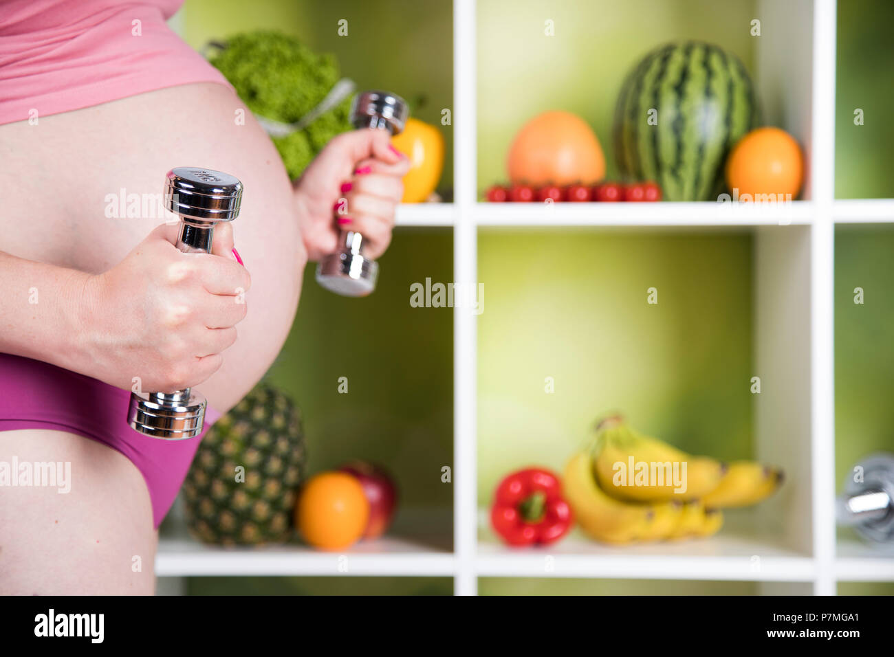 Picture of Fitness Pregnancy woman, healthy lifestyle concept Stock Photo - Alamy