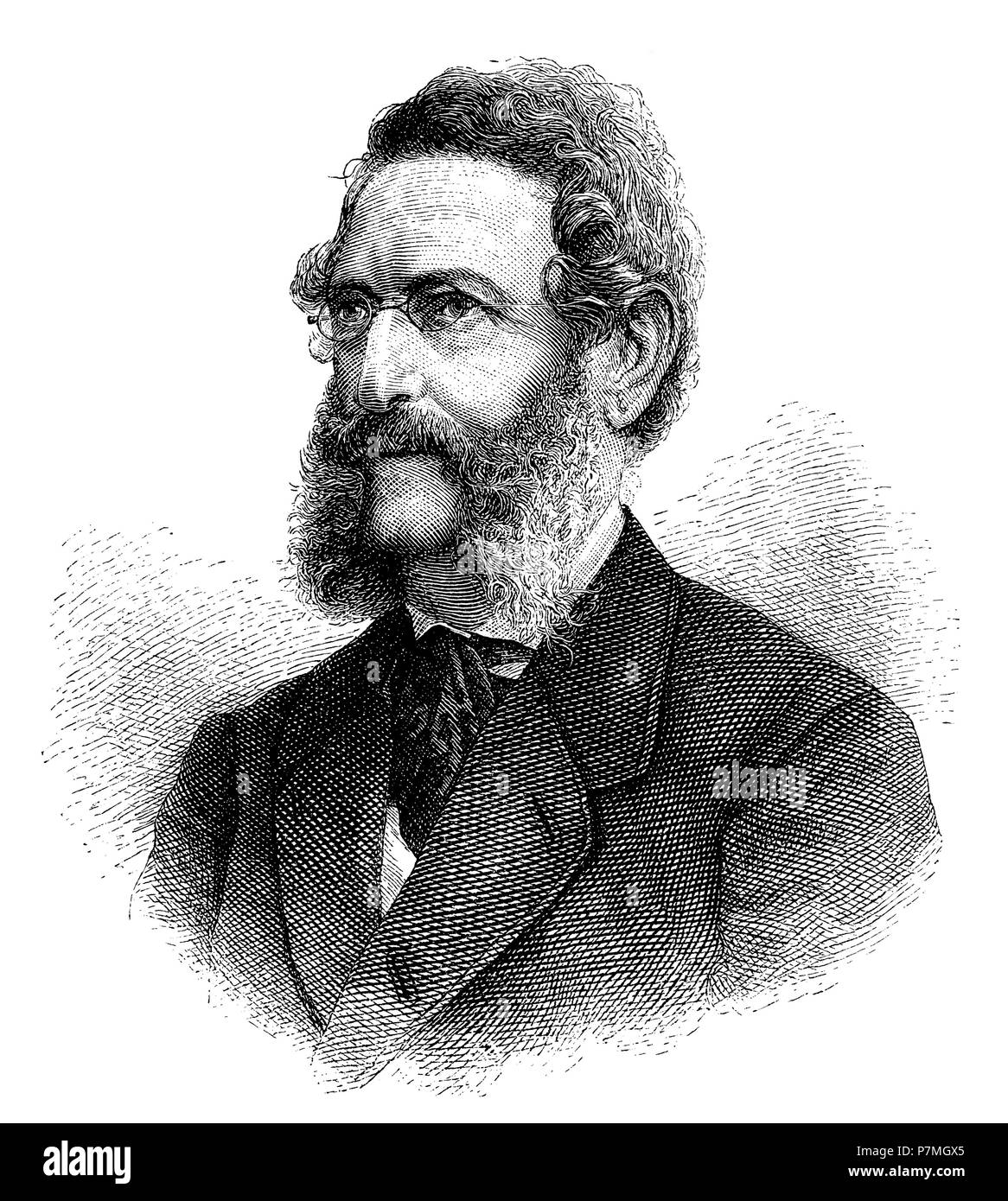 Anastasius Grün. (Anton Alexander Count of Auersperg),   1881 Stock Photo