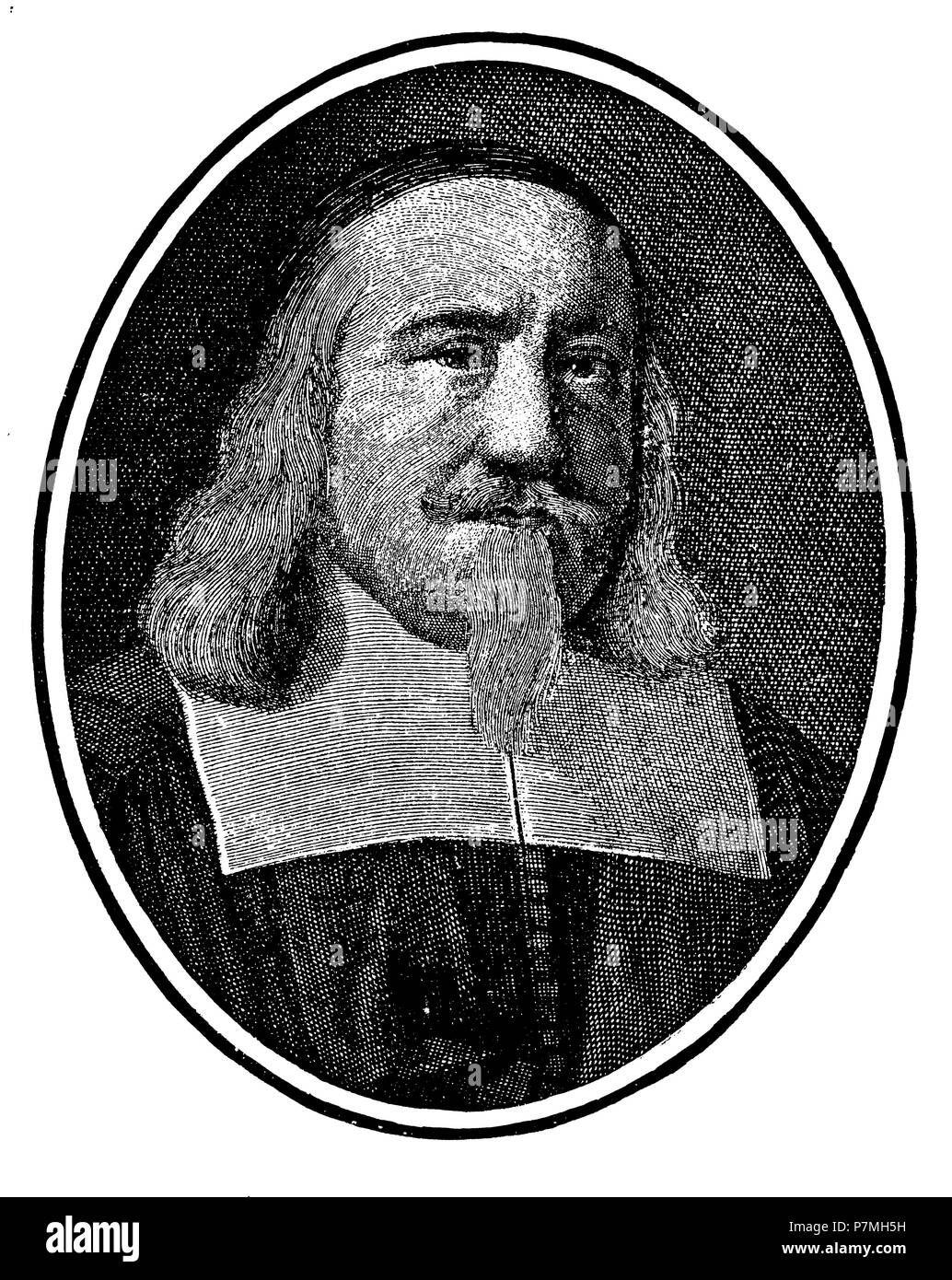 Buchholtz, Andreas Heinrich (1607-1671), German Lutheran theologian and writer of the Baroque. After the engraving by Philipp Kilian 1664 (K.B.A.), Philipp Kilian  1910 Stock Photo