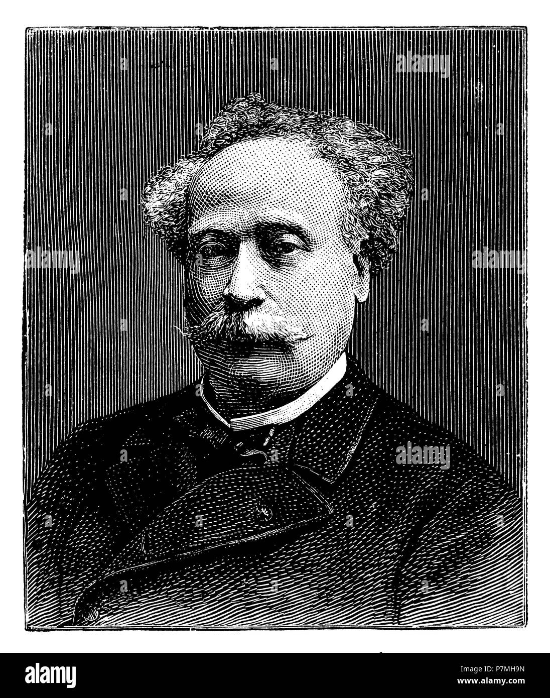Dumas the Younger, Alexandre (1824-1895), French writer,   1895 Stock Photo