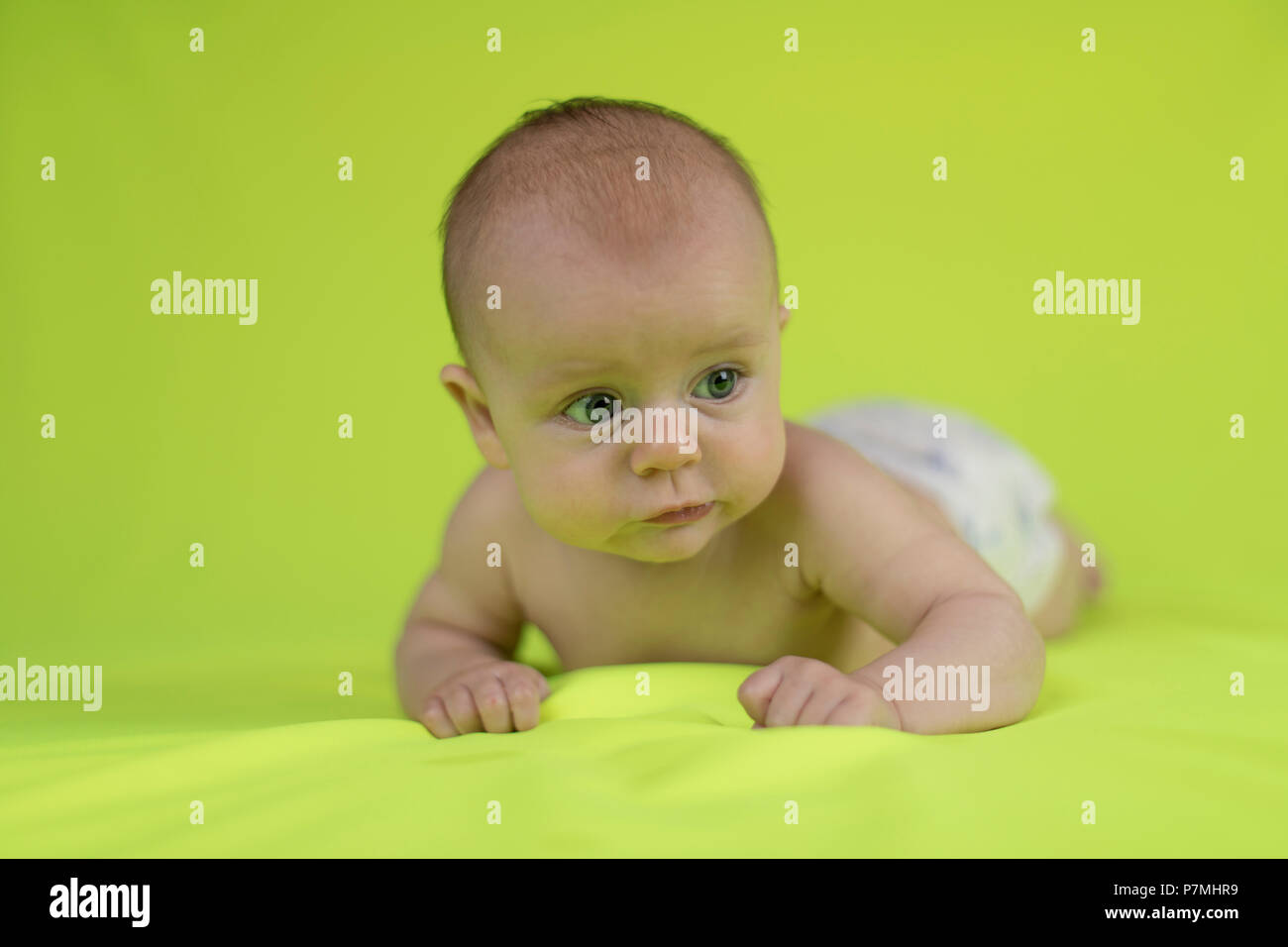 Crawling baby boy Stock Photo Alamy