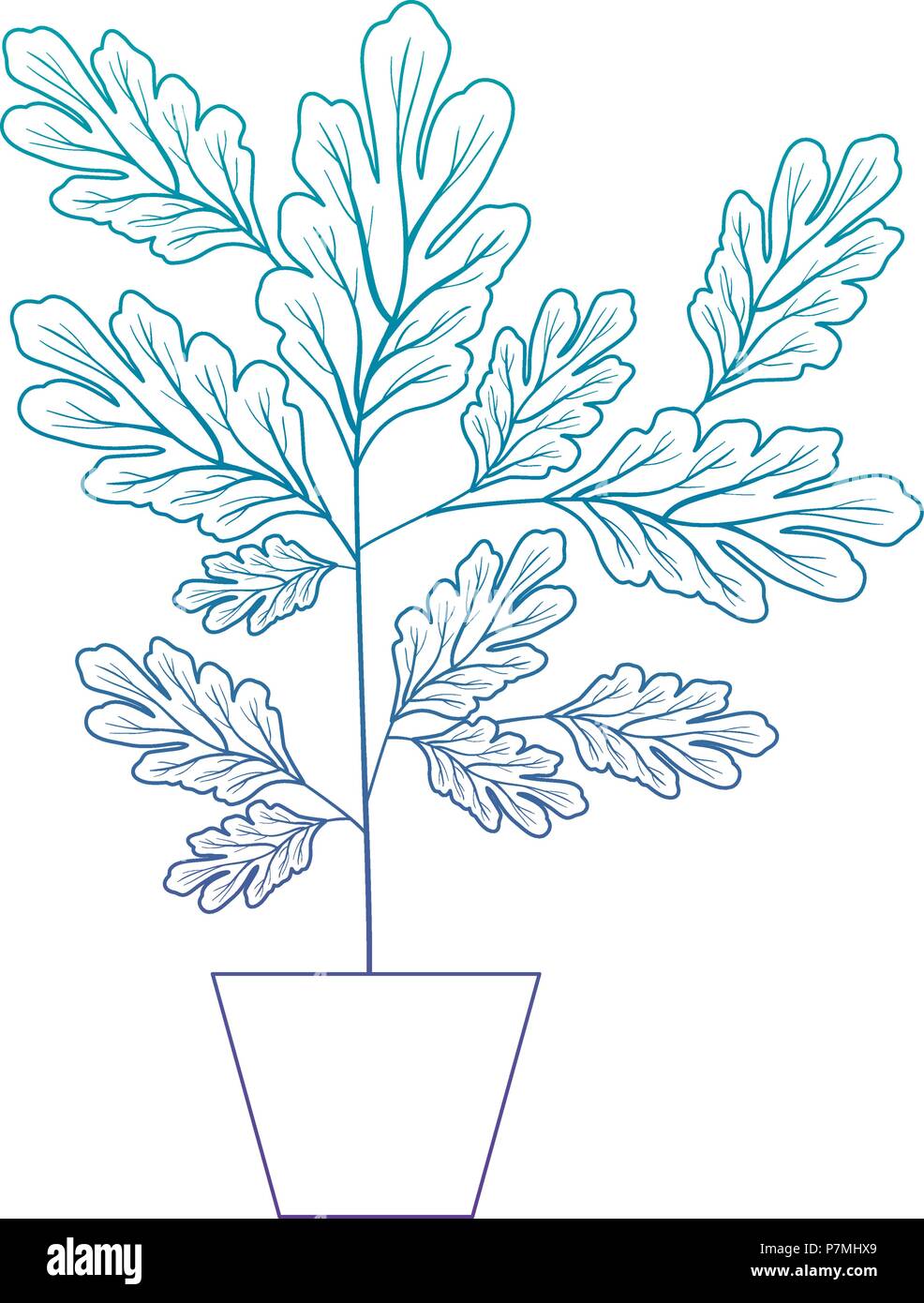 house plant in pot decorative icon Stock Vector Image & Art - Alamy