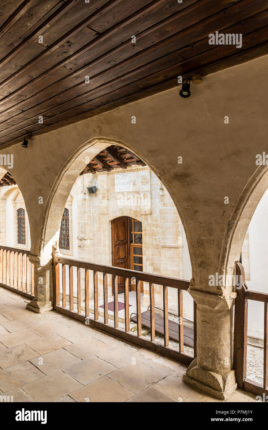 A typical view in the traditional village Omodos in Cyprus Stock Photo