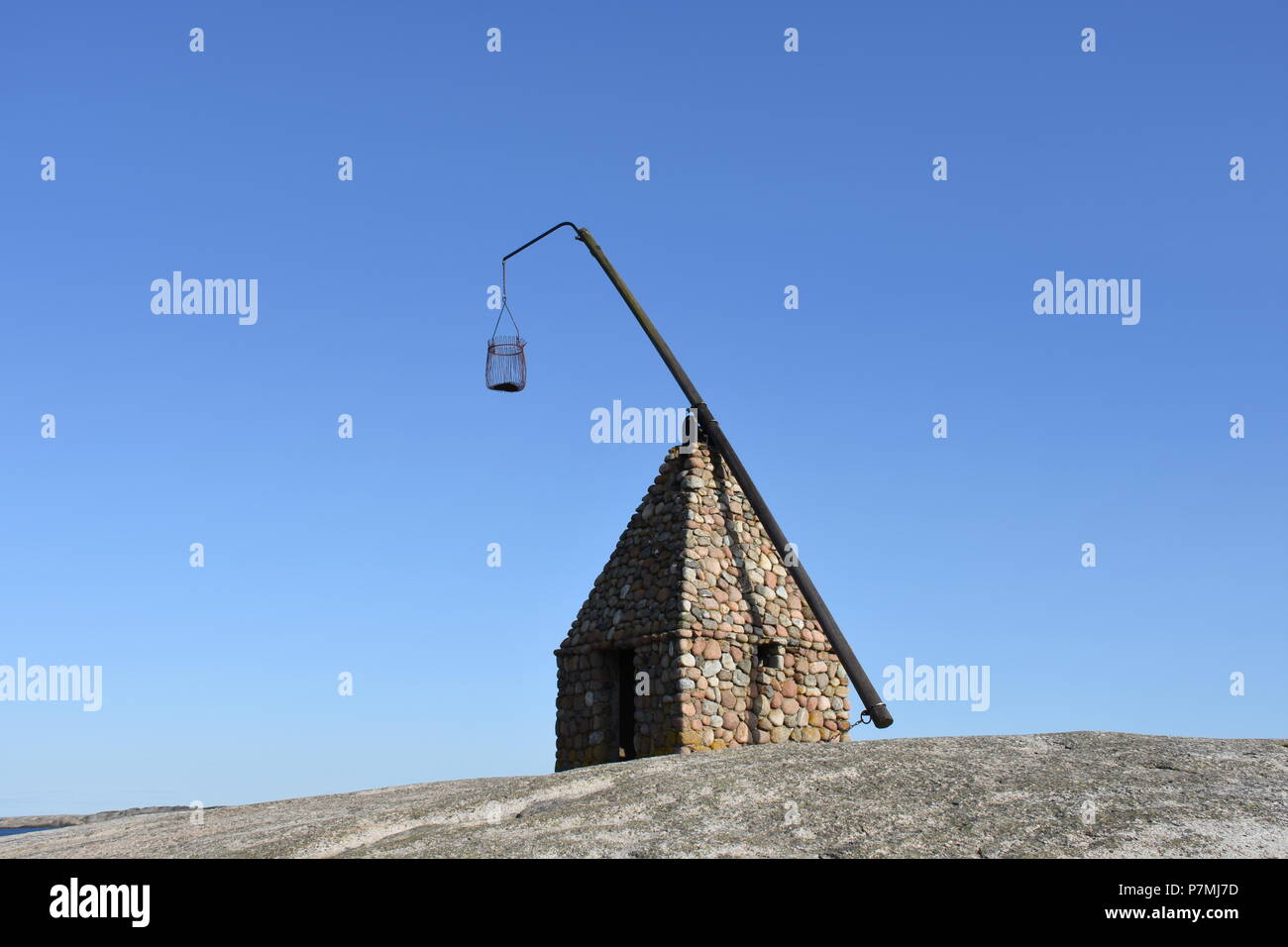 Norwegen, Norge, Verdens Ende, Oslofjord, Ende, Fjord, Insel, Tjøme, Vestfold, Skagerrak, Holmen, Schären, Felsen, Meer, Wippfeuer, Felsvorsprung, Mol Stock Photo