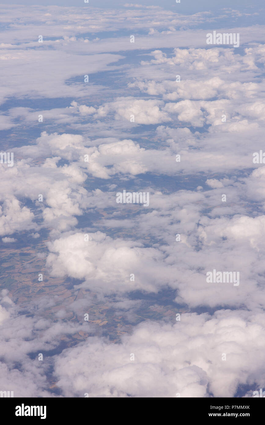 Cloud patterns viewed from an aircraft Stock Photo
