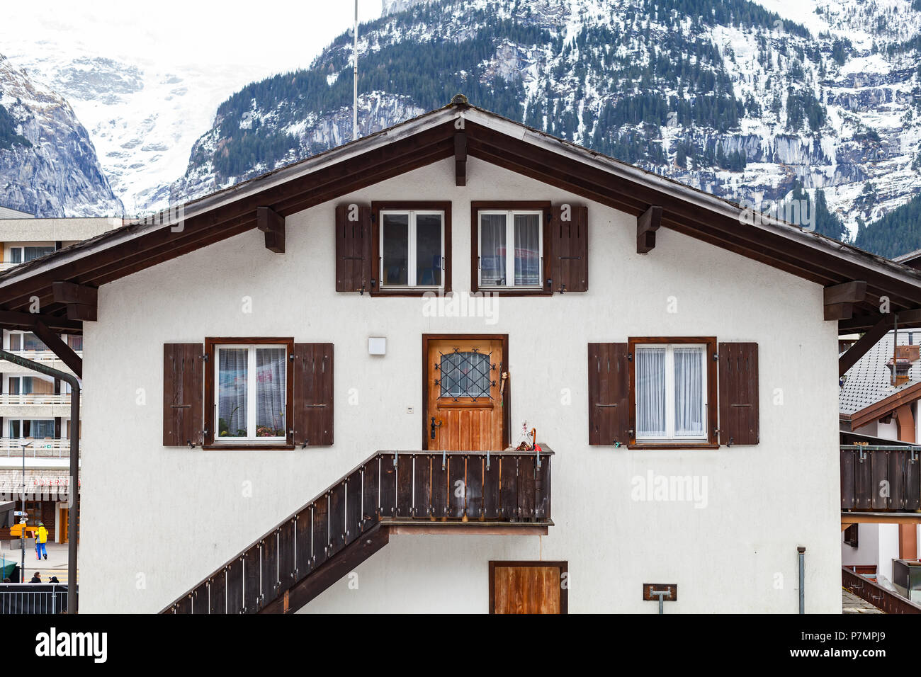 Picture of a traditional house in Interlaken, Switzerland Stock Photo Alamy