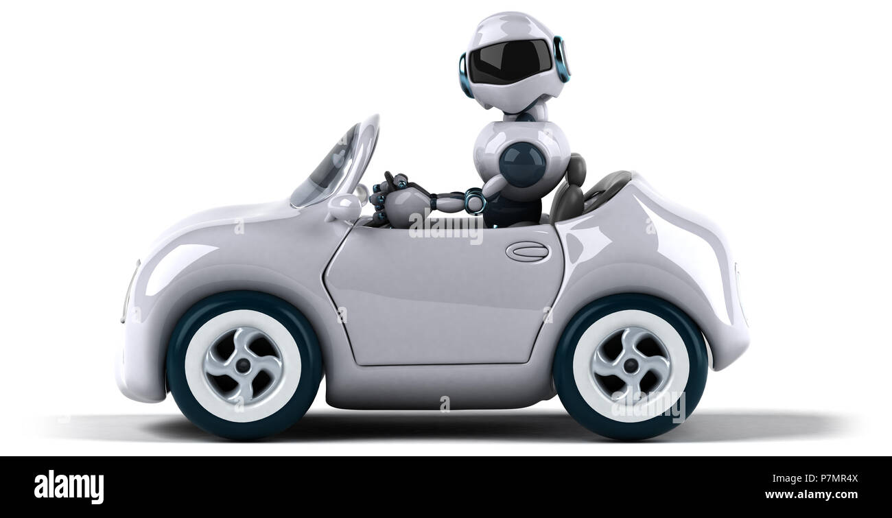 Robot and car Stock Photo - Alamy
