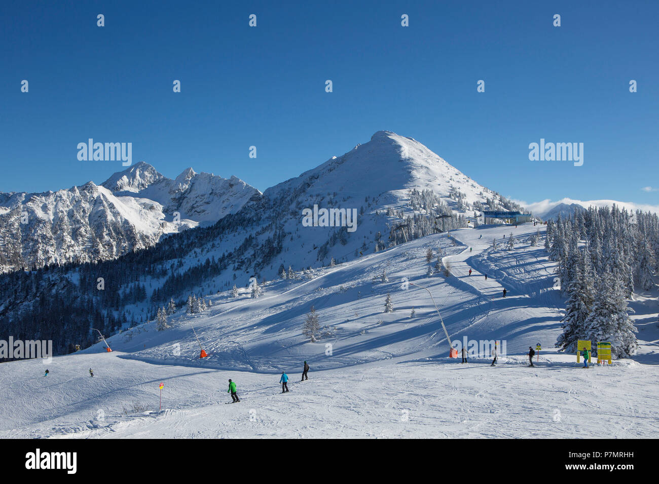 Austria, Styria, Liezen district, Schladming, Planai, Planai ski area, Stock Photo