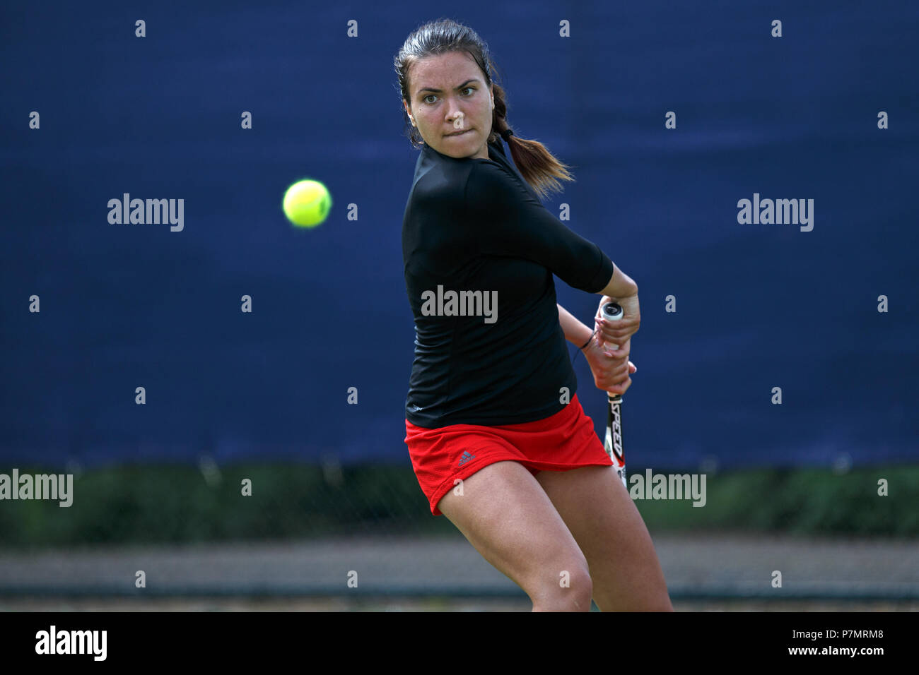 Elena-Gabriela Ruse, professional tennis player from Romania, plays a shot  during a match in 2018 Stock Photo - Alamy