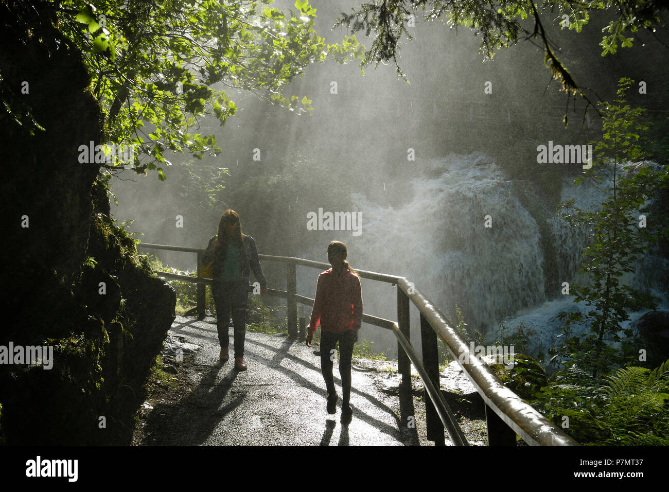 Germany, Baden Wurttemburg, Black Forest, Triberg, Triberg Waterfalls, Germany's highest waterfalls Stock Photo