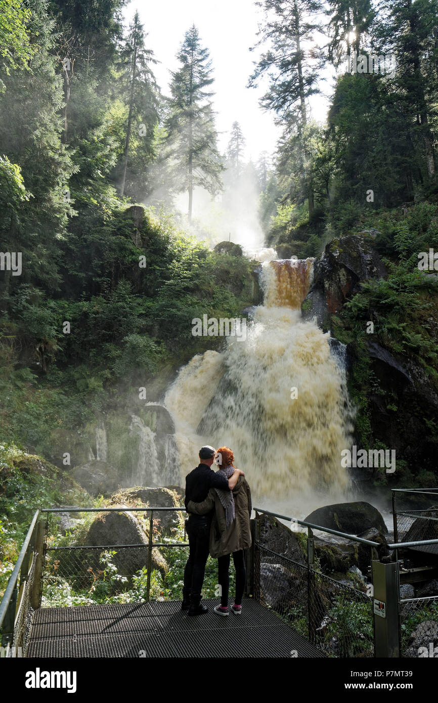 Germany, Baden Wurttemburg, Black Forest, Triberg, Triberg Waterfalls, Germany's highest waterfalls Stock Photo