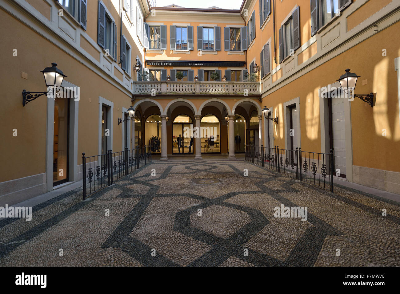 Italy, Lombardy, Milan, Fashion Quadrilateral, Via Monte Napoleone Stock Photo