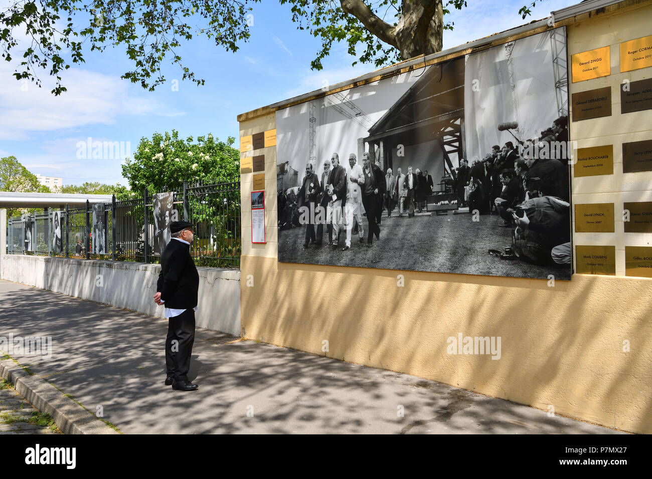 France, Rhone, Lyon, Lumiere museum, the wall of the scenario writers Stock Photo