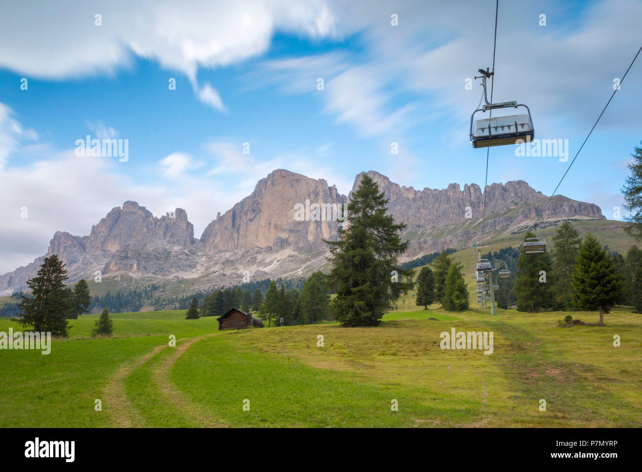 Roda di Vael view near Passo Costalunga, Bolzano Province, South Tyrol, Trentino Alto Adige, Italy Stock Photo