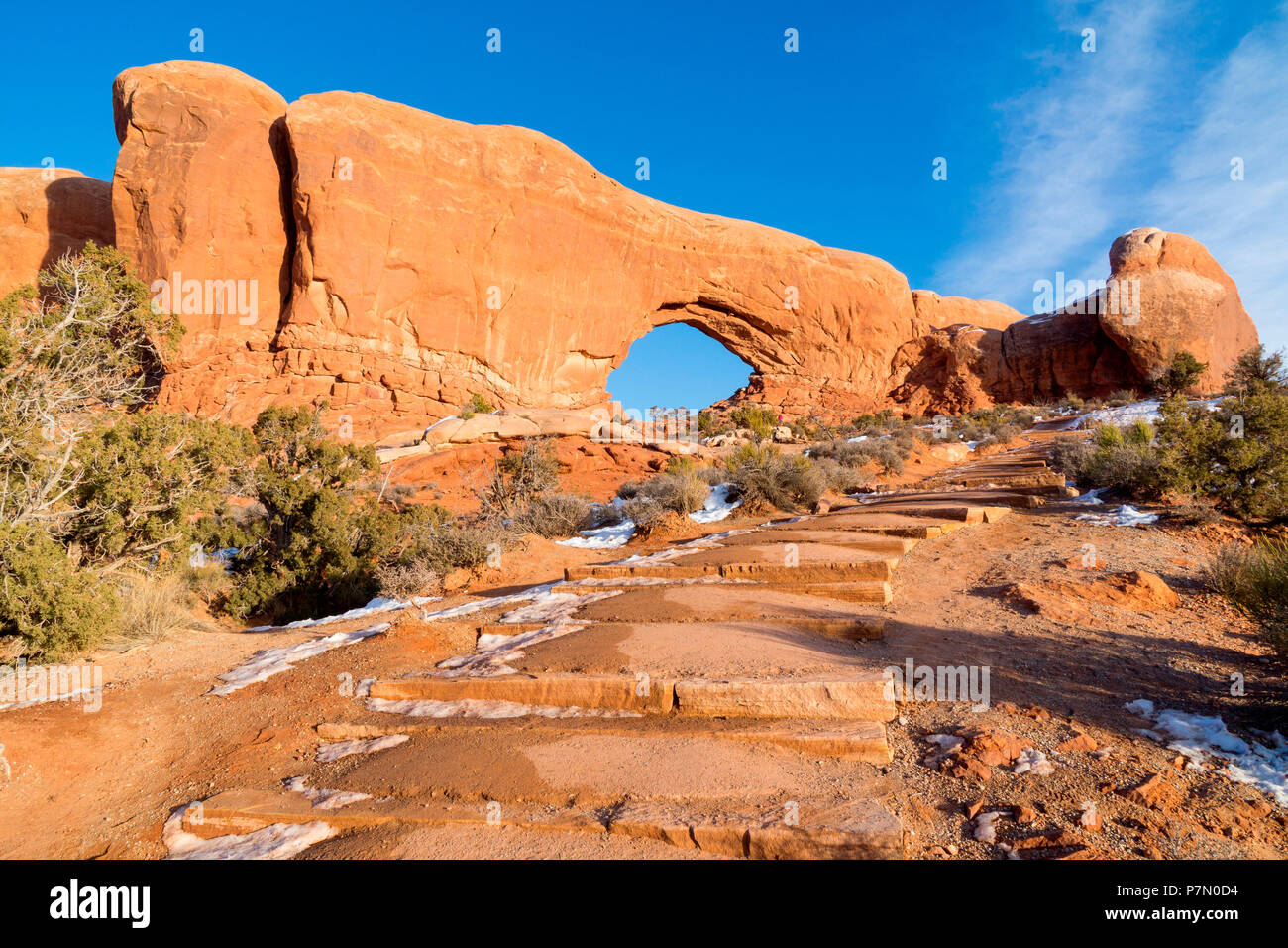 North Window, Arches National Park, Moab, Utah, USA Stock Photo