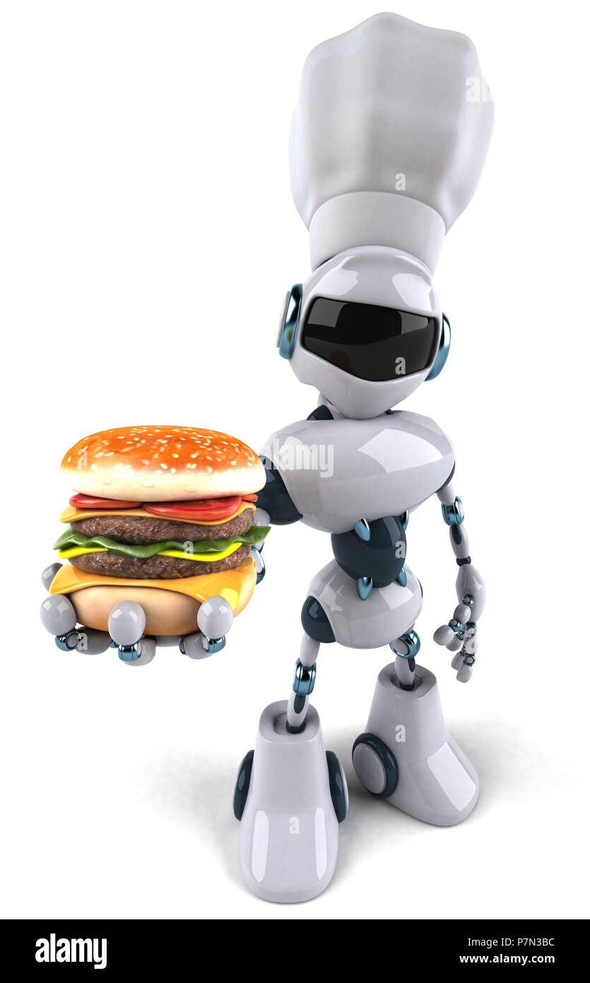 Robot hamburger fast food hi-res stock photography and images - Alamy