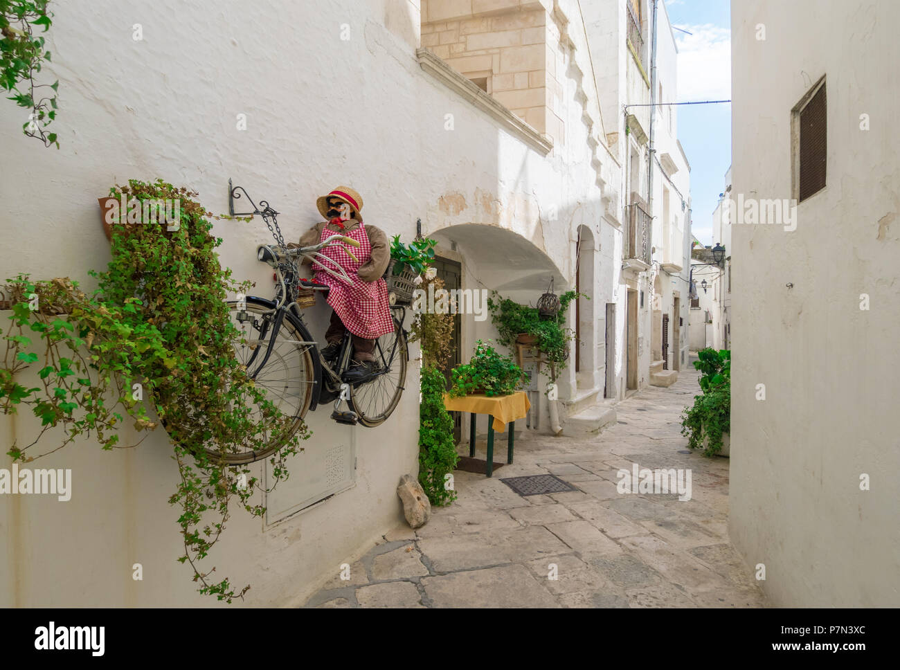 Locorotondo (Puglia, Italy) - The gorgeous white town in province of Bari, chosen among the top 10 most beautiful villages in Southern Italy. Stock Photo