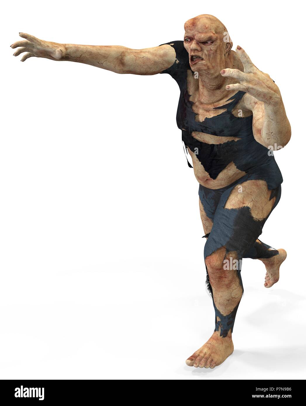 Mutant monster isolated on white background 3d illustration Stock Photo ...