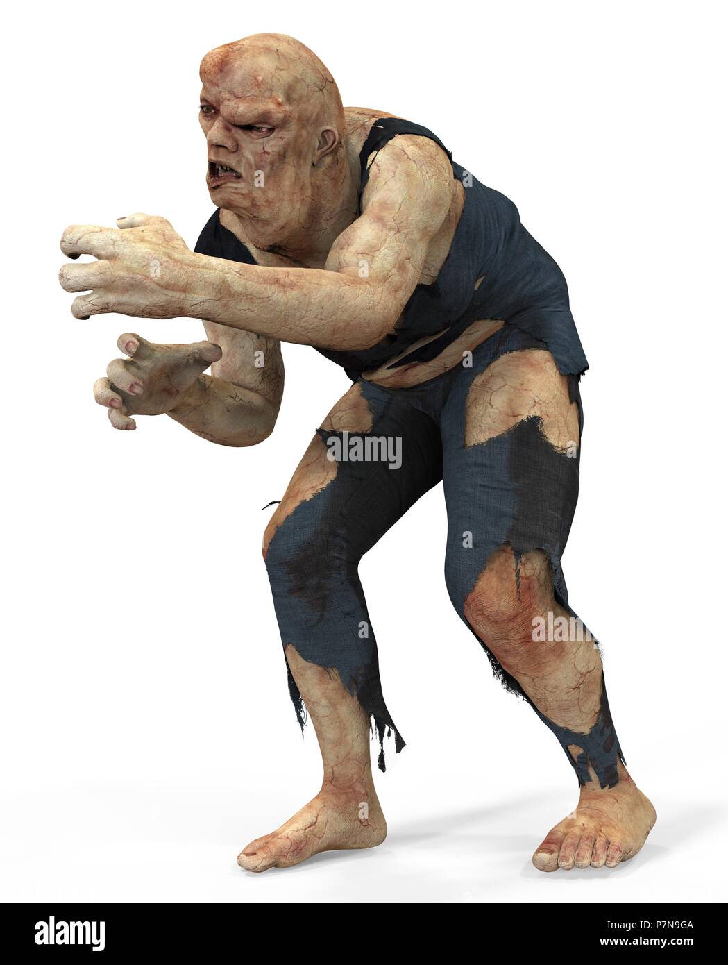 Mutant monster isolated on white background 3d illustration Stock Photo -  Alamy