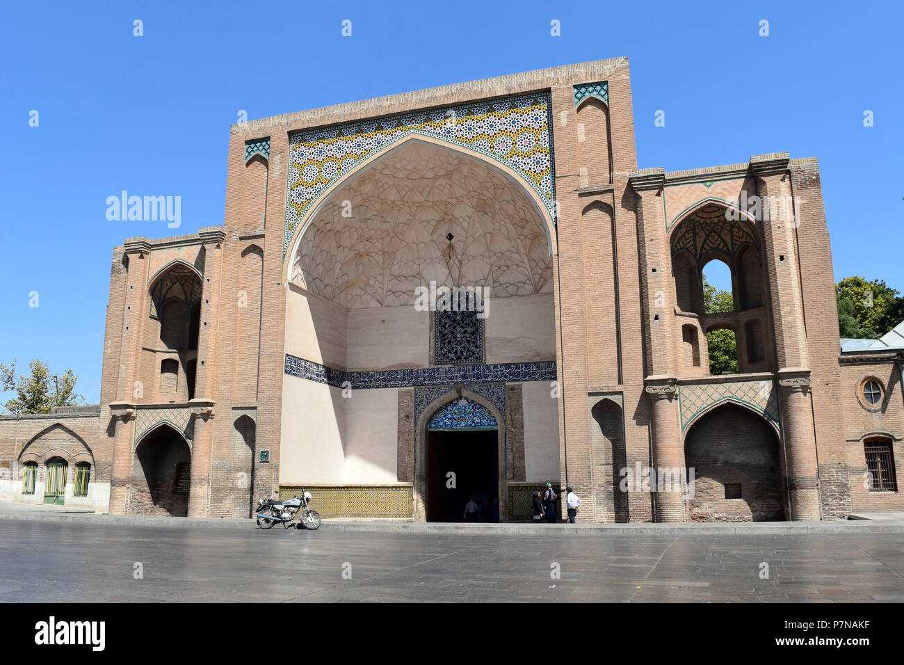 Iran historical gate iwan: beautiful Iranian and Islamic architecture at Qazvin, Iran Stock Photo